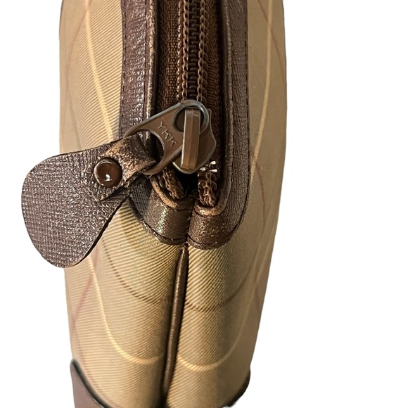 2 PACK 🌟BURBERRY🌟AUTHENTIC Vintage Window Pain Plaid Canvas Pouch +Zip Clutch - Picture 13 of 15